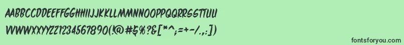 Maroonedonmarsbb Font – Black Fonts on Green Background