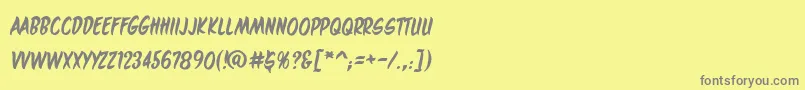 Maroonedonmarsbb Font – Gray Fonts on Yellow Background