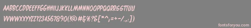 Maroonedonmarsbb Font – Pink Fonts on Gray Background