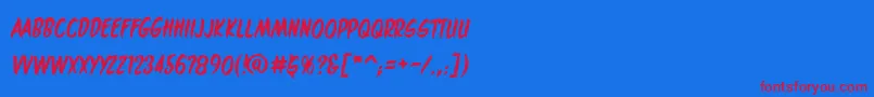 Maroonedonmarsbb Font – Red Fonts on Blue Background