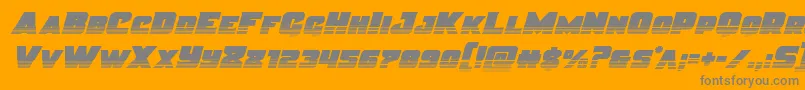 Justicehalf Font – Gray Fonts on Orange Background