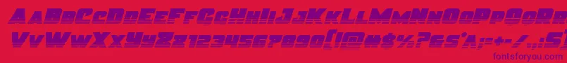 Justicehalf Font – Purple Fonts on Red Background