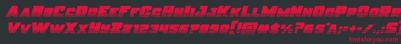 Justicehalf-Schriftart – Rote Schriften auf schwarzem Hintergrund