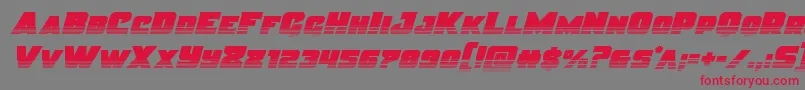 Justicehalf Font – Red Fonts on Gray Background