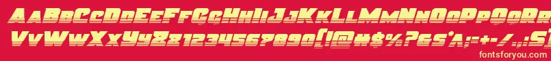 Justicehalf Font – Yellow Fonts on Red Background