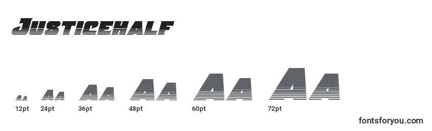 Justicehalf Font Sizes