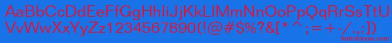 FolioBookBt Font – Red Fonts on Blue Background