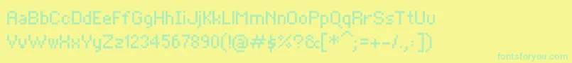 Шрифт BitKitregular – зелёные шрифты на жёлтом фоне