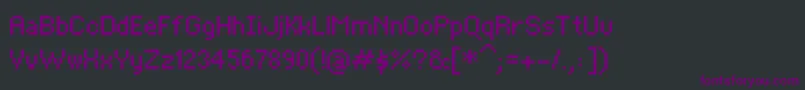 フォントBitKitregular – 黒い背景に紫のフォント