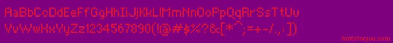 BitKitregular Font – Red Fonts on Purple Background