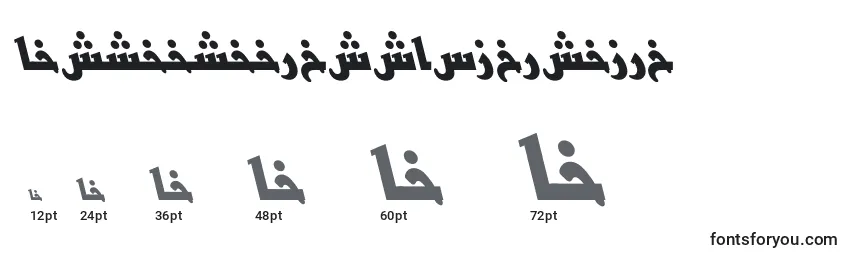 BasraarabicttBolditalic Font Sizes