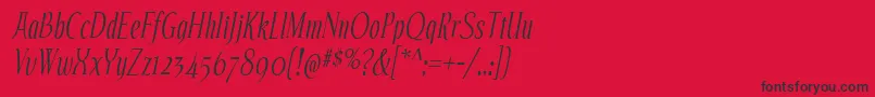 EchelonIt Font – Black Fonts on Red Background