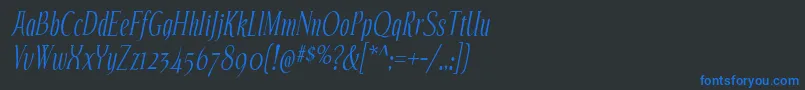 EchelonIt Font – Blue Fonts on Black Background