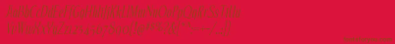 EchelonIt-Schriftart – Braune Schriften auf rotem Hintergrund