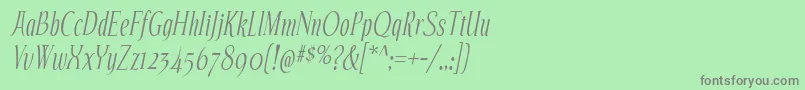 フォントEchelonIt – 緑の背景に灰色の文字