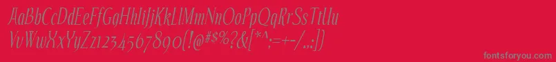 フォントEchelonIt – 赤い背景に灰色の文字