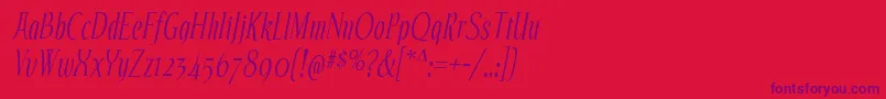 EchelonIt Font – Purple Fonts on Red Background