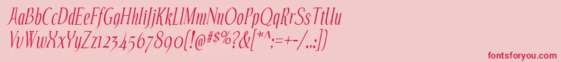 EchelonIt-Schriftart – Rote Schriften auf rosa Hintergrund