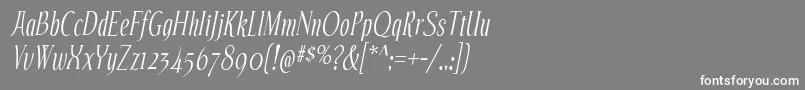 フォントEchelonIt – 灰色の背景に白い文字