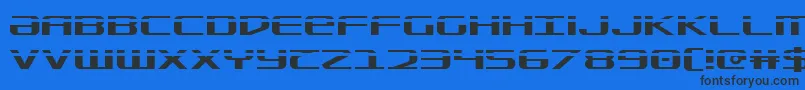 Sdf Laser Font – Black Fonts on Blue Background