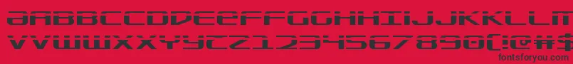 Sdf Laser Font – Black Fonts on Red Background