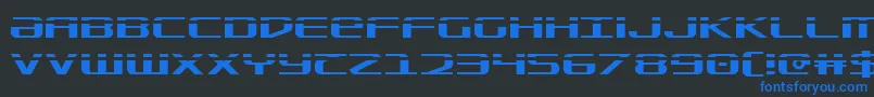 Sdf Laser Font – Blue Fonts on Black Background