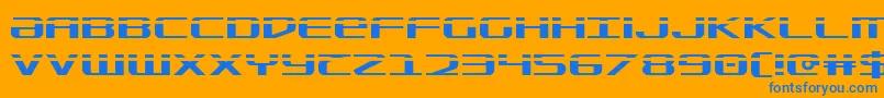 Sdf Laser Font – Blue Fonts on Orange Background