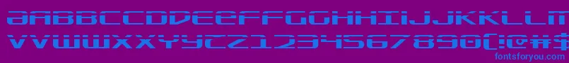 Sdf Laser Font – Blue Fonts on Purple Background