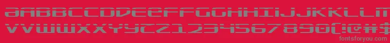 Sdf Laser Font – Gray Fonts on Red Background