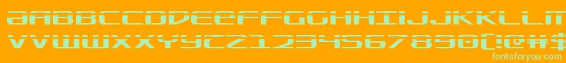 Sdf Laser Font – Green Fonts on Orange Background