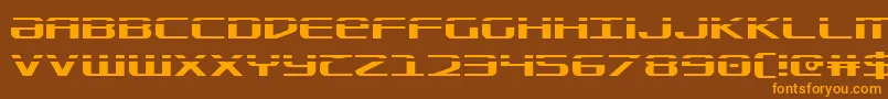 Sdf Laser Font – Orange Fonts on Brown Background