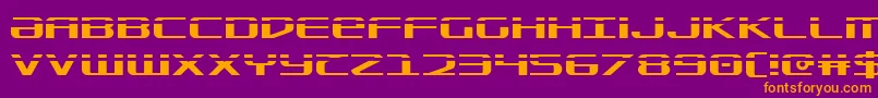 Sdf Laser Font – Orange Fonts on Purple Background