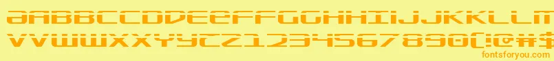Шрифт Sdf Laser – оранжевые шрифты на жёлтом фоне
