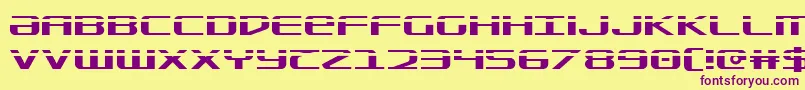 Police Sdf Laser – polices violettes sur fond jaune