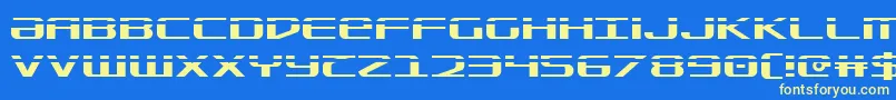 Sdf Laser Font – Yellow Fonts on Blue Background