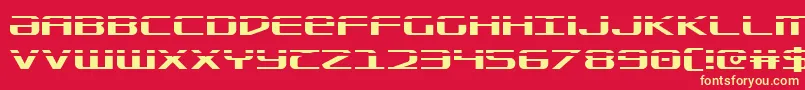 Sdf Laser Font – Yellow Fonts on Red Background