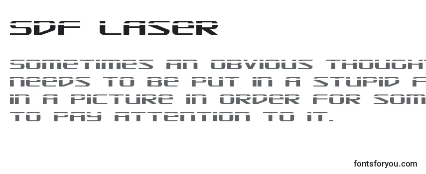 Review of the Sdf Laser Font