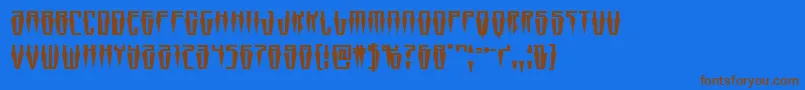 Swordtoothexpand Font – Brown Fonts on Blue Background