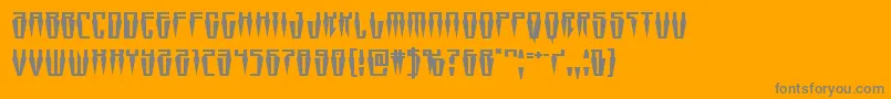 fuente Swordtoothexpand – Fuentes Grises Sobre Fondo Naranja