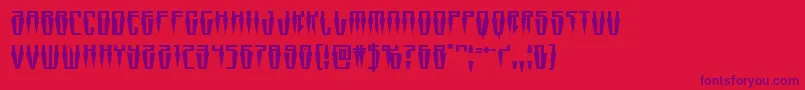 Swordtoothexpand Font – Purple Fonts on Red Background