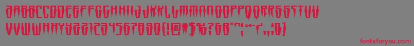フォントSwordtoothexpand – 赤い文字の灰色の背景