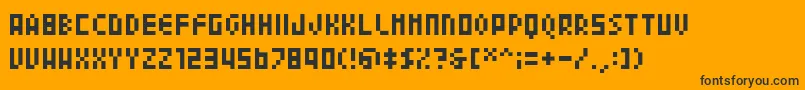 フォント04b24 – 黒い文字のオレンジの背景