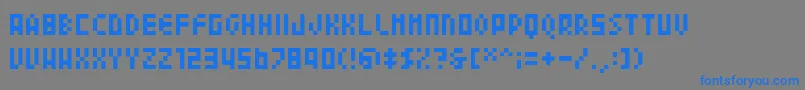 フォント04b24 – 灰色の背景に青い文字