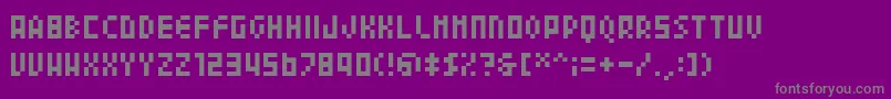 フォント04b24 – 紫の背景に灰色の文字