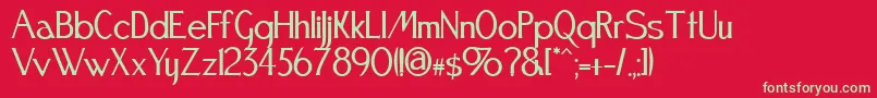 Festival Font – Green Fonts on Red Background