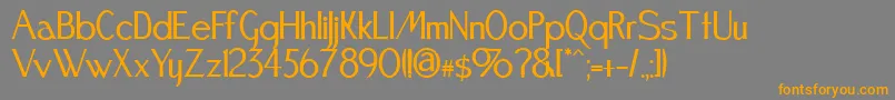 Festival Font – Orange Fonts on Gray Background
