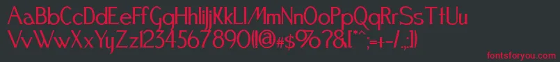 Festival Font – Red Fonts on Black Background