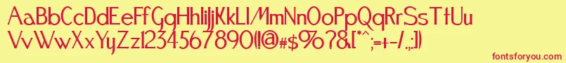 Festival Font – Red Fonts on Yellow Background