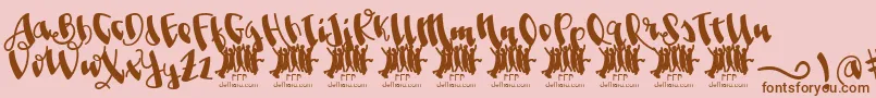 JolgoriaInTownFfp Font – Brown Fonts on Pink Background