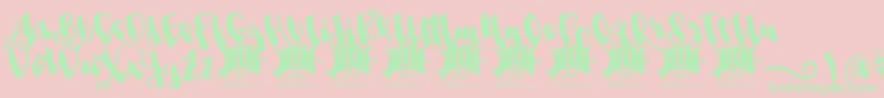 JolgoriaInTownFfp Font – Green Fonts on Pink Background